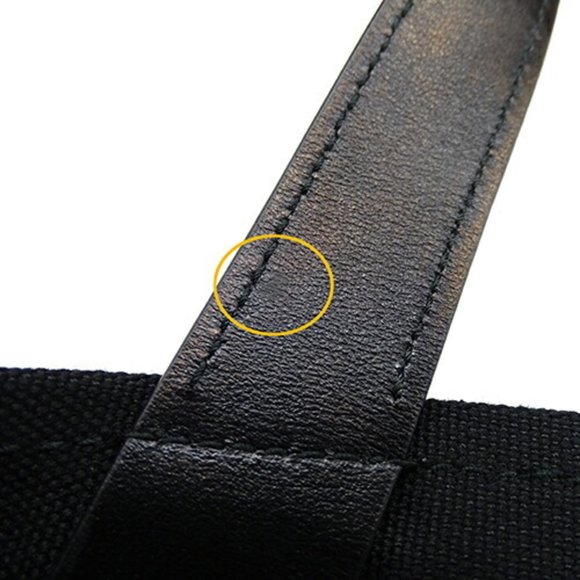 Prada PRADA Bag Women's Tote Shoulder 2way Denim Leather Navy Black 1BG244 - Picture 13 of 13